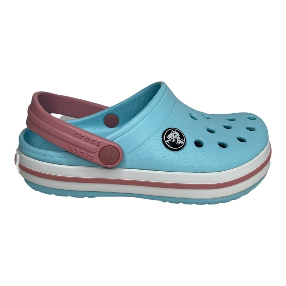 Crocs Toddler Girl's Slip-on Clogs Size 10 Light‎ Blue Sandals Water Friendly